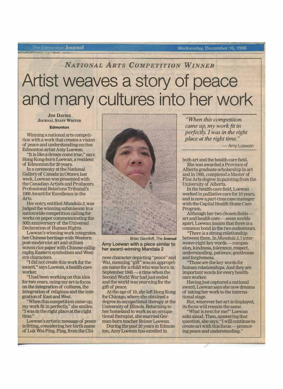 Artist Weaves a Story of Peace and Many into Her Work