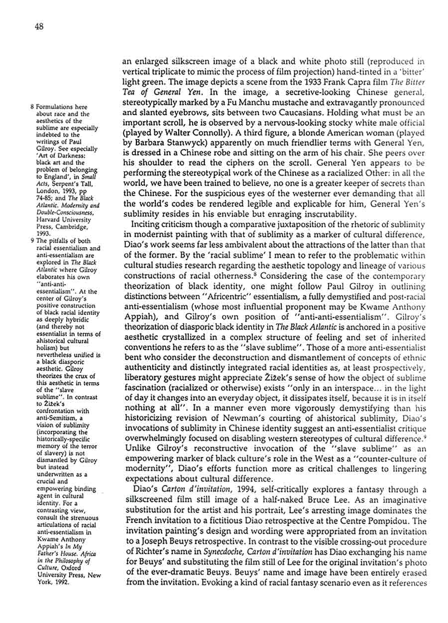David Diao: Critical Painting and the Radical Sublime, article, pg 7