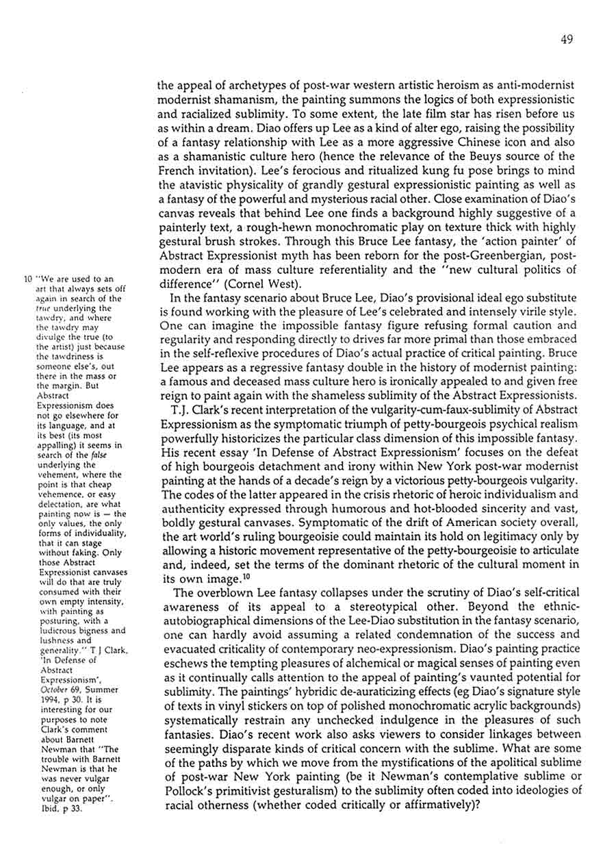 David Diao: Critical Painting and the Radical Sublime, article, pg 8