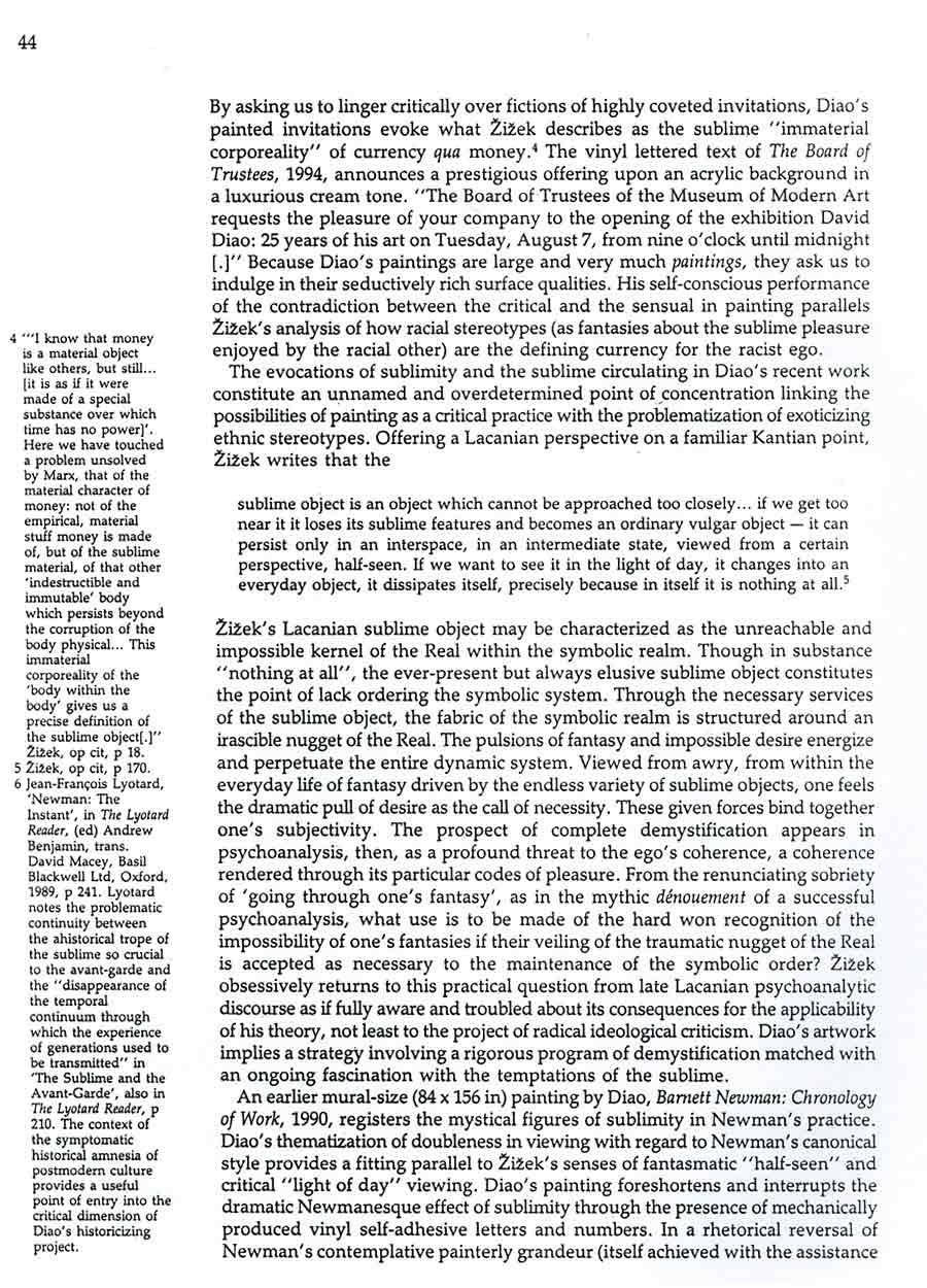 David Diao: Critical Painting and the Radical Sublime, article, pg 3