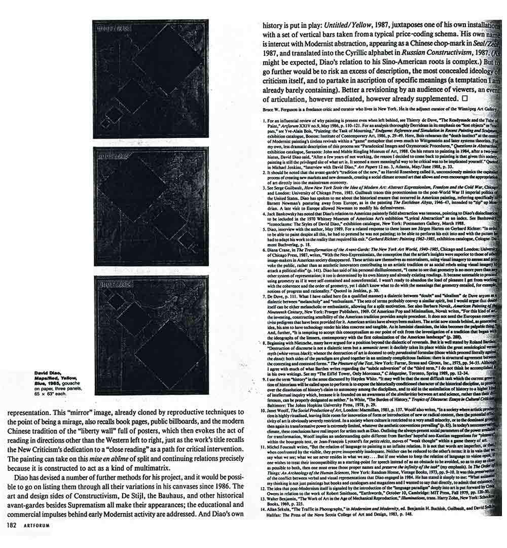 Modernism's Many Lives: David Diao, article, pg 5