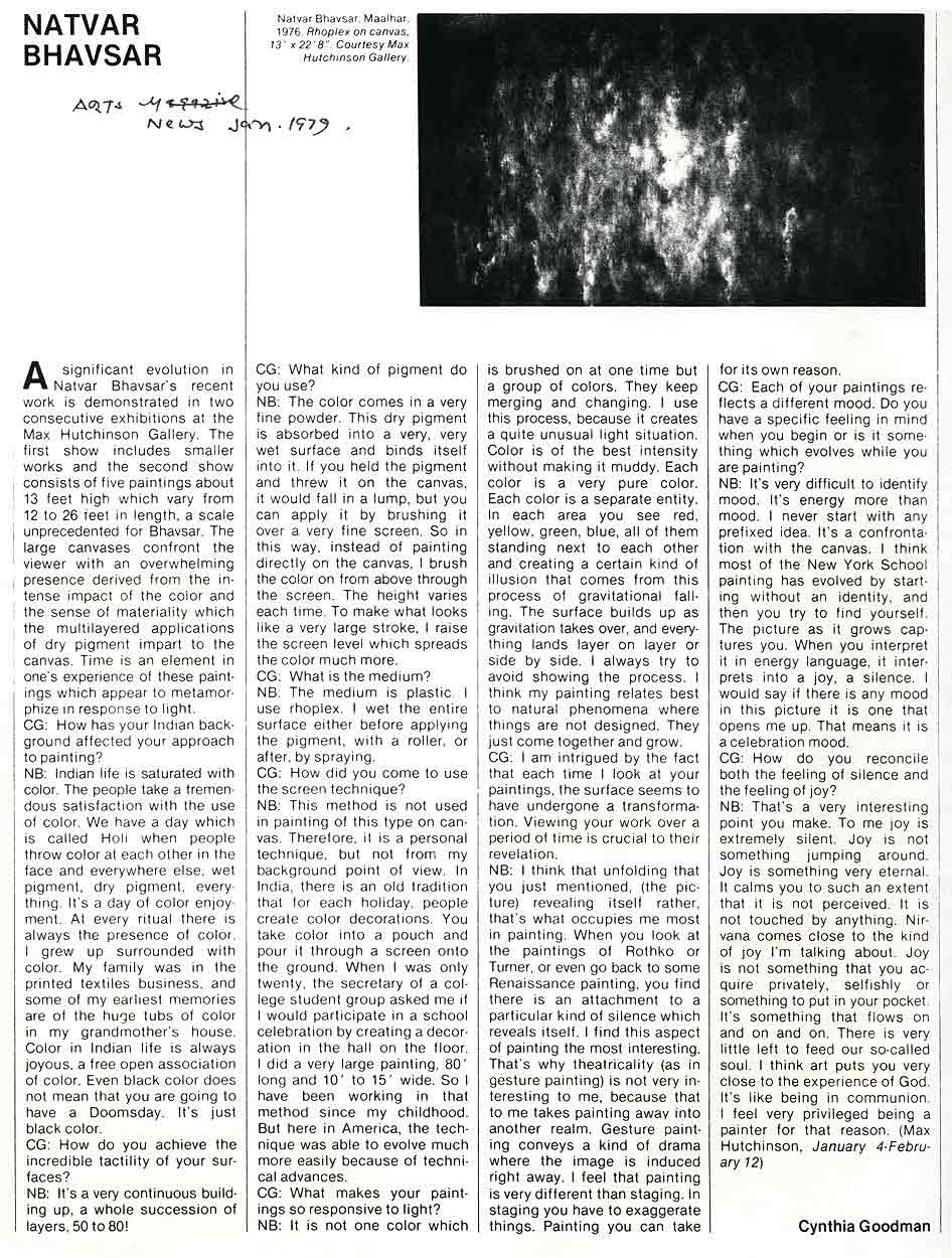 Natvar Bhavsar, article