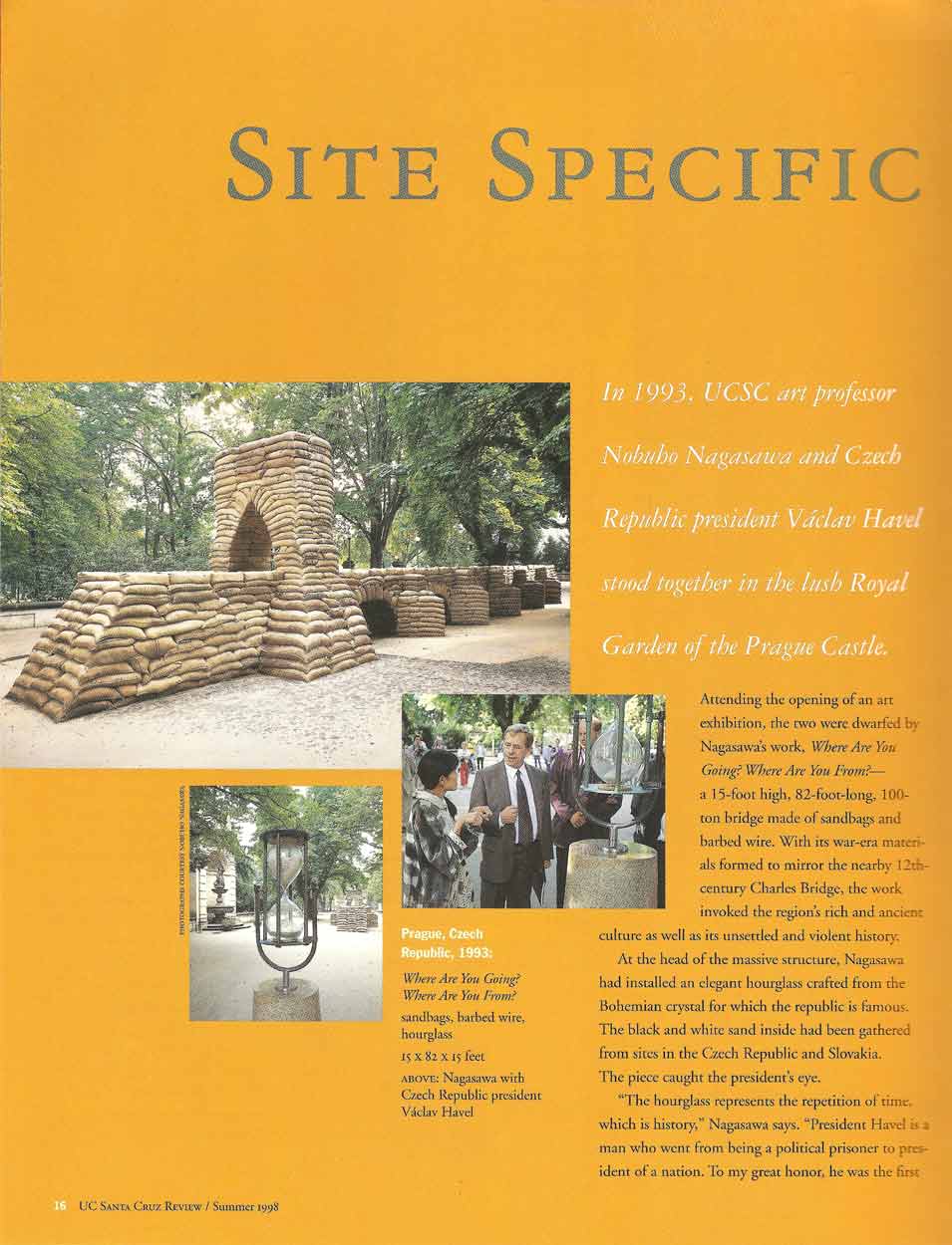 Site Specific: The Highly Visibe Art of Nobuho Nagasawa: pg 1