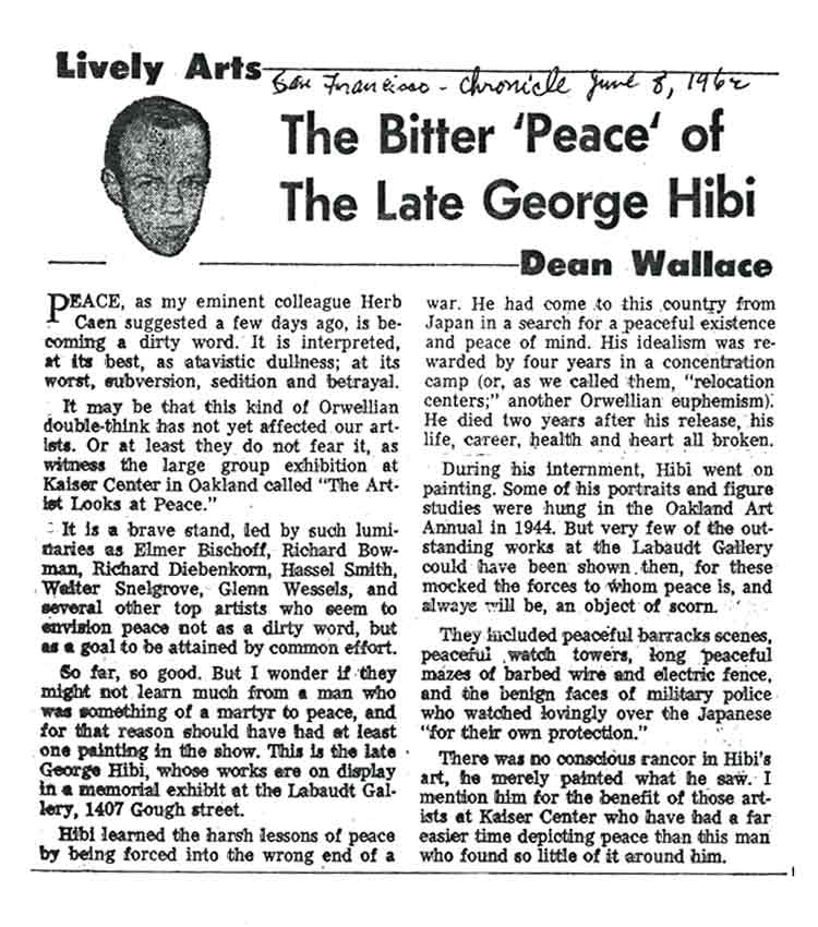 The Bitter 'Peace' of the Late George Hibi, article