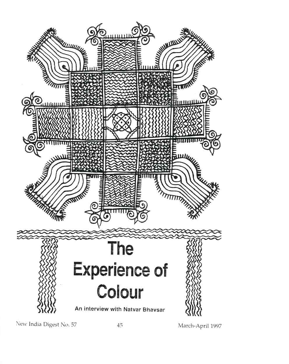 The Experience of Colour: An Interview With Natvar Bhavsar, article, pg 1