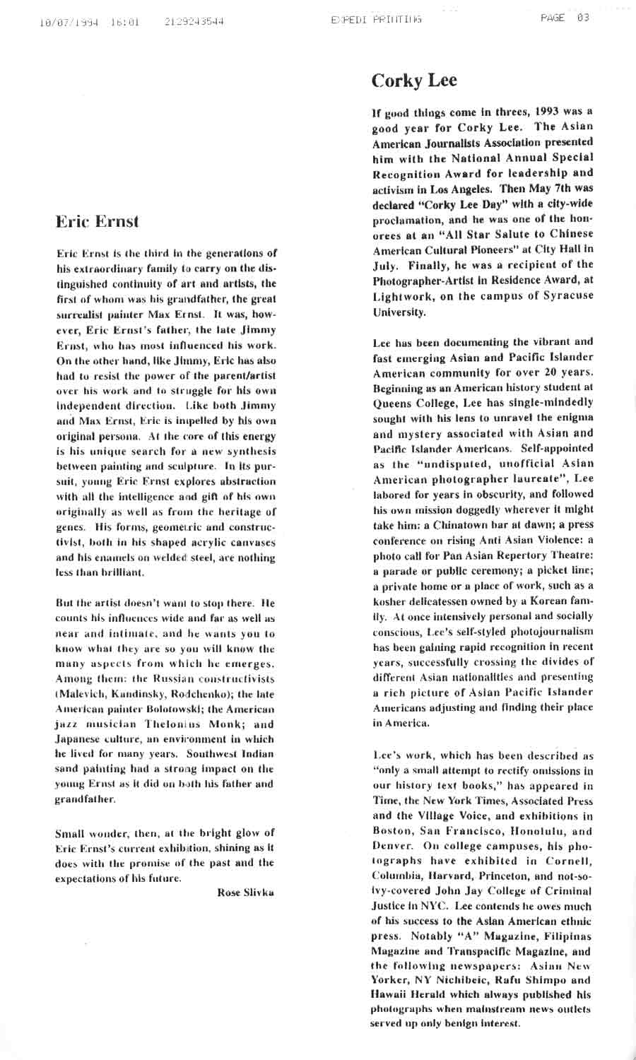 Artist Biography for Corky Lee