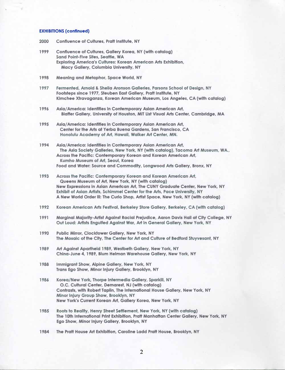 Sung Ho Choi's Resume, pg 2