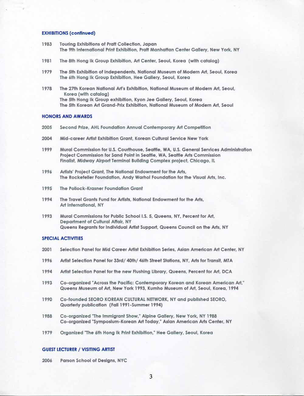 Sung Ho Choi's Resume, pg 3