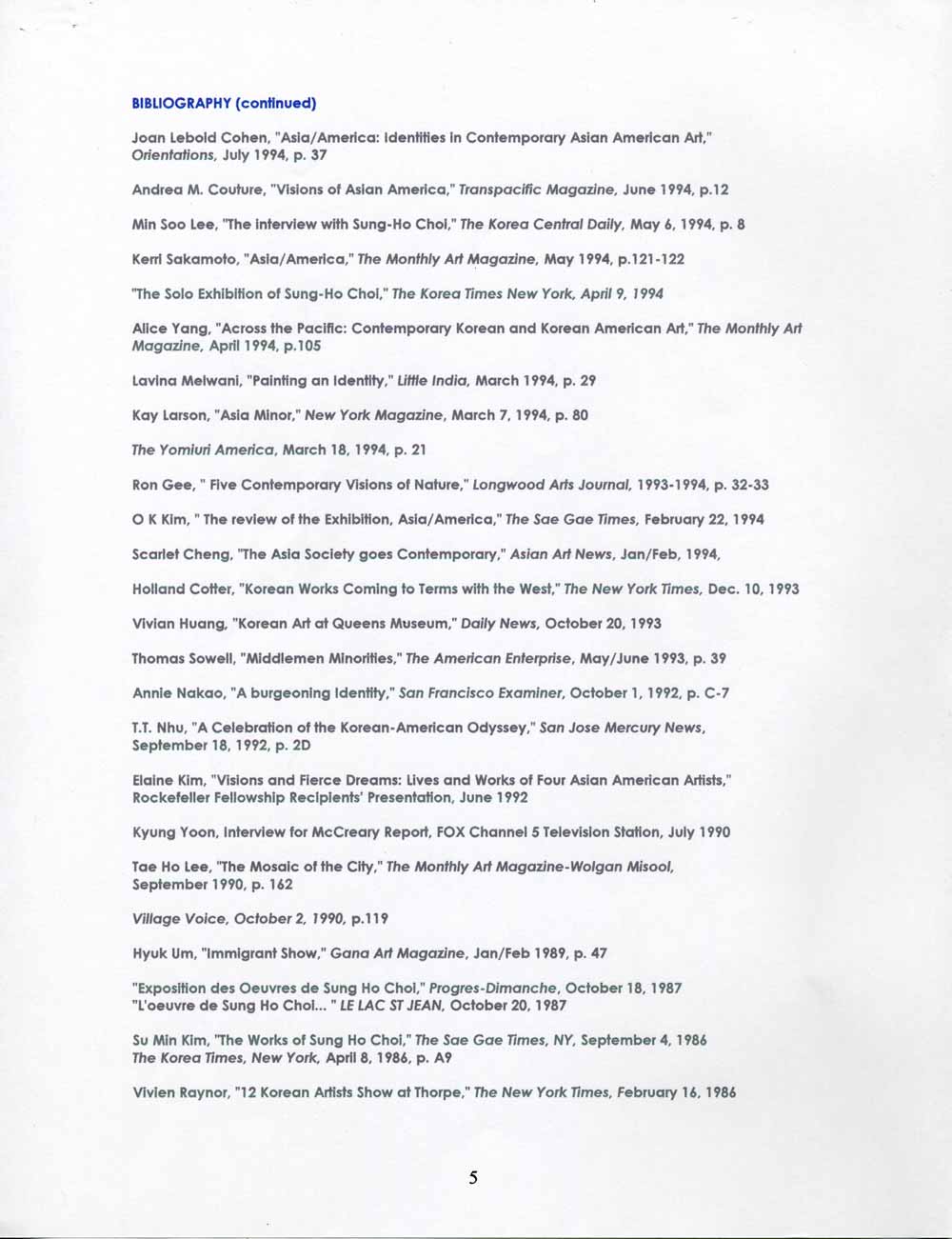 Sung Ho Choi's Resume, pg 5