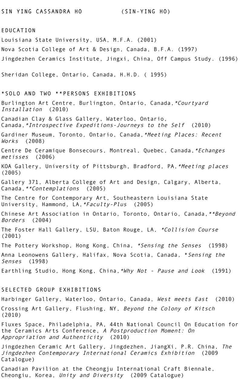 Artist Resume, 2010
