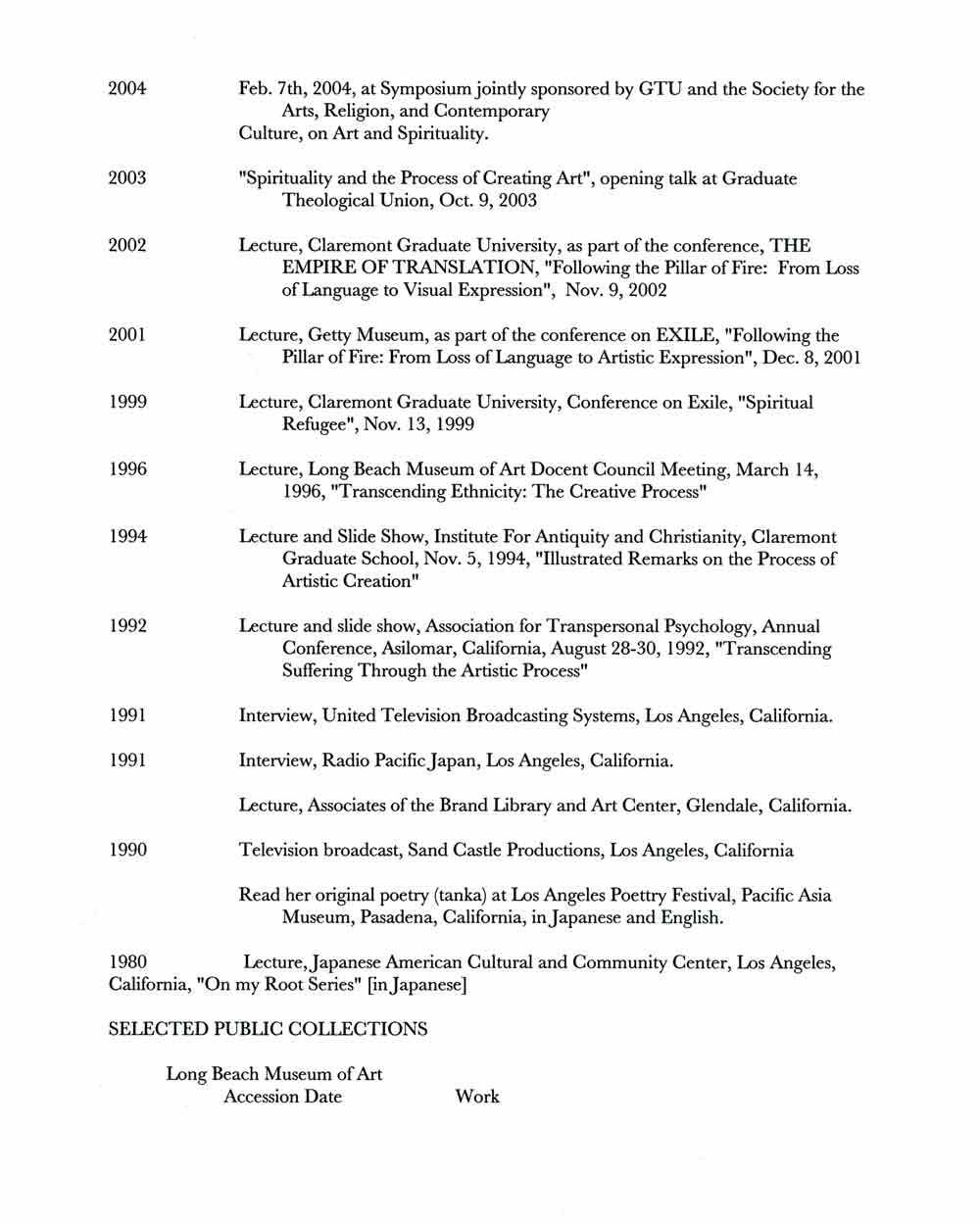 Junko Chodos' Resume, pg 4