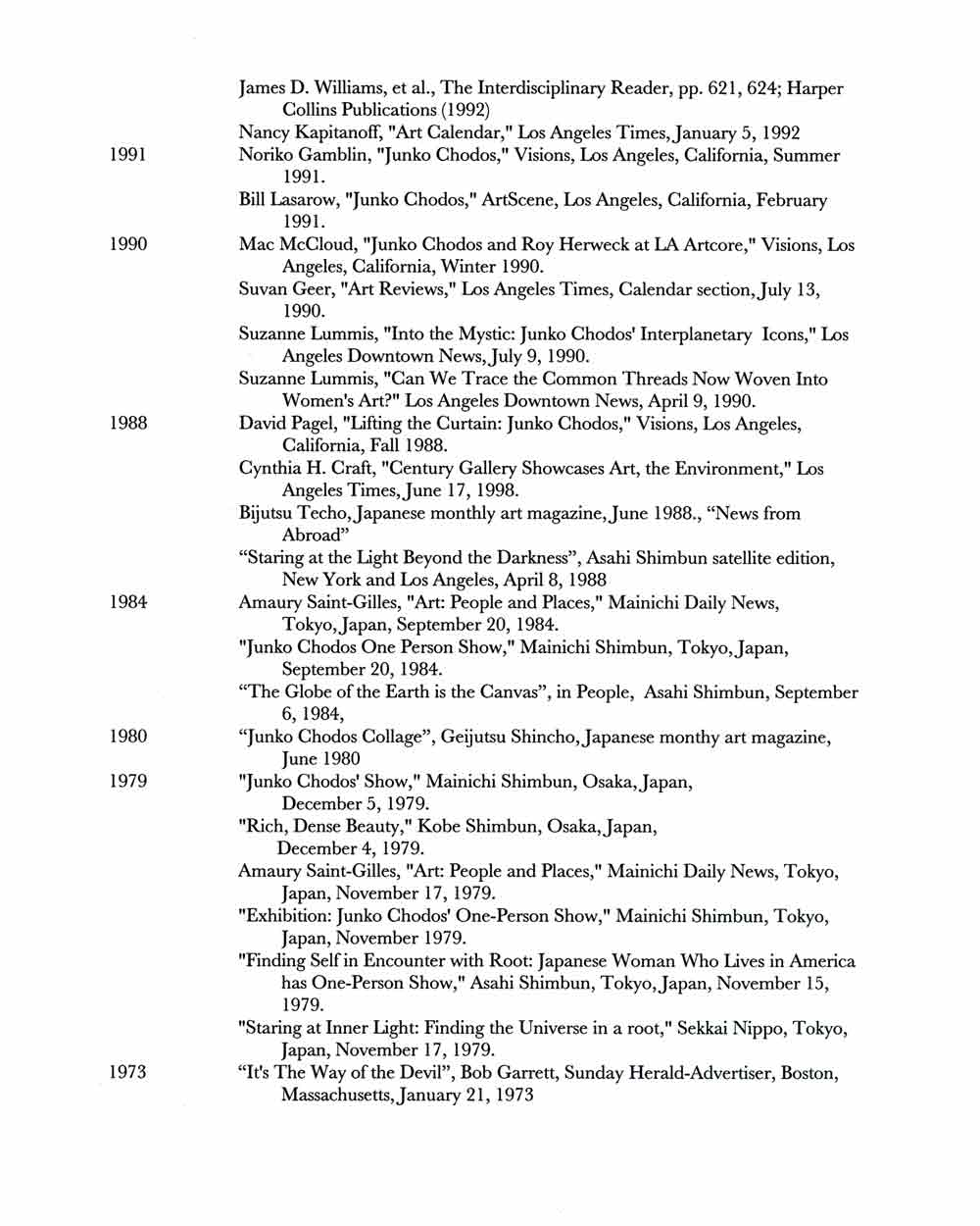 Junko Chodos' Resume, pg 6