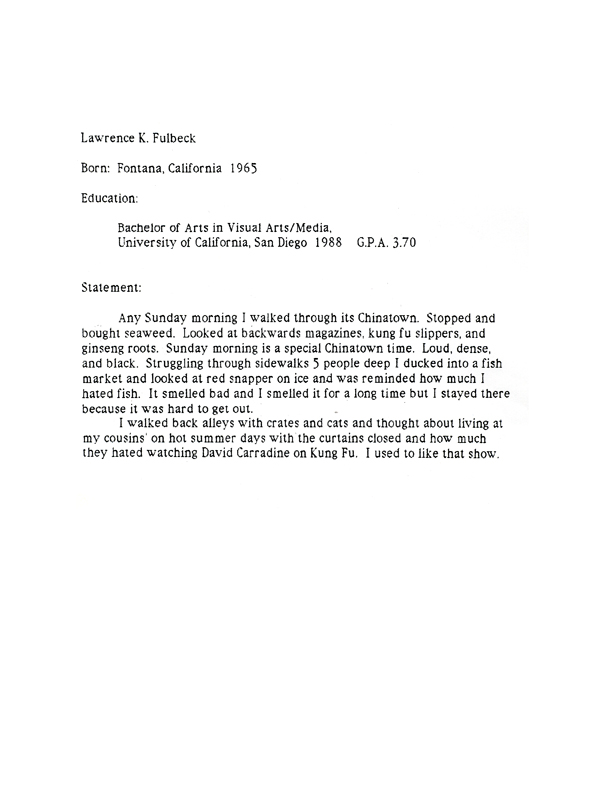 Kip Fulbeck's Artist Statement, pg 2