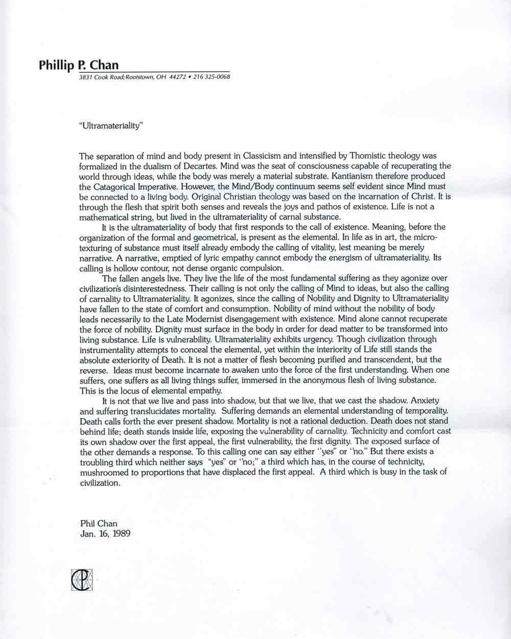Artist Statement 1