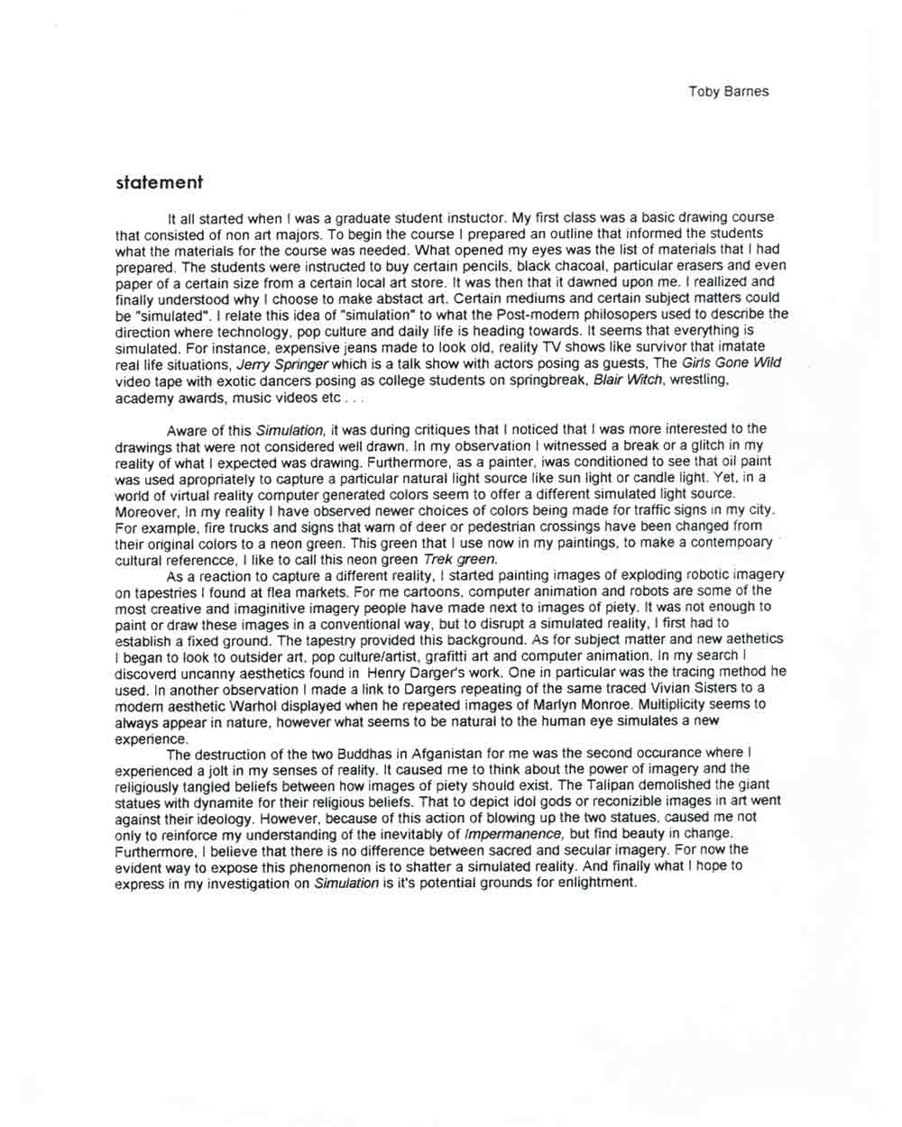 Toby Barnes's Artist Statement (1)