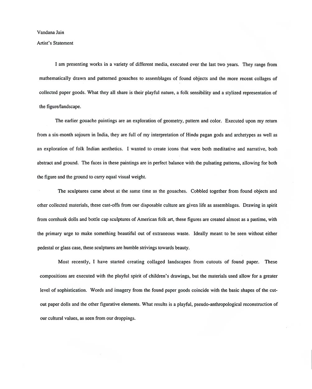 Vandna Jain's Artist Statement (1)