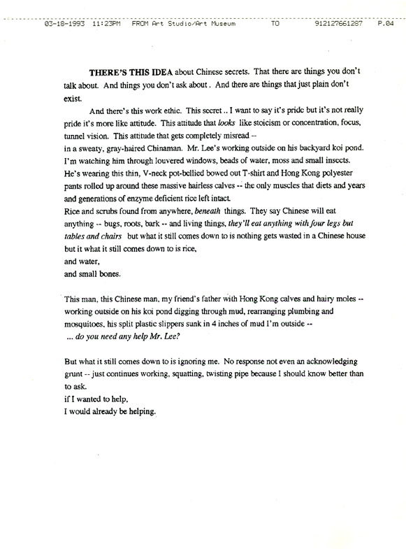 Kip Fulbeck's Artist Note
