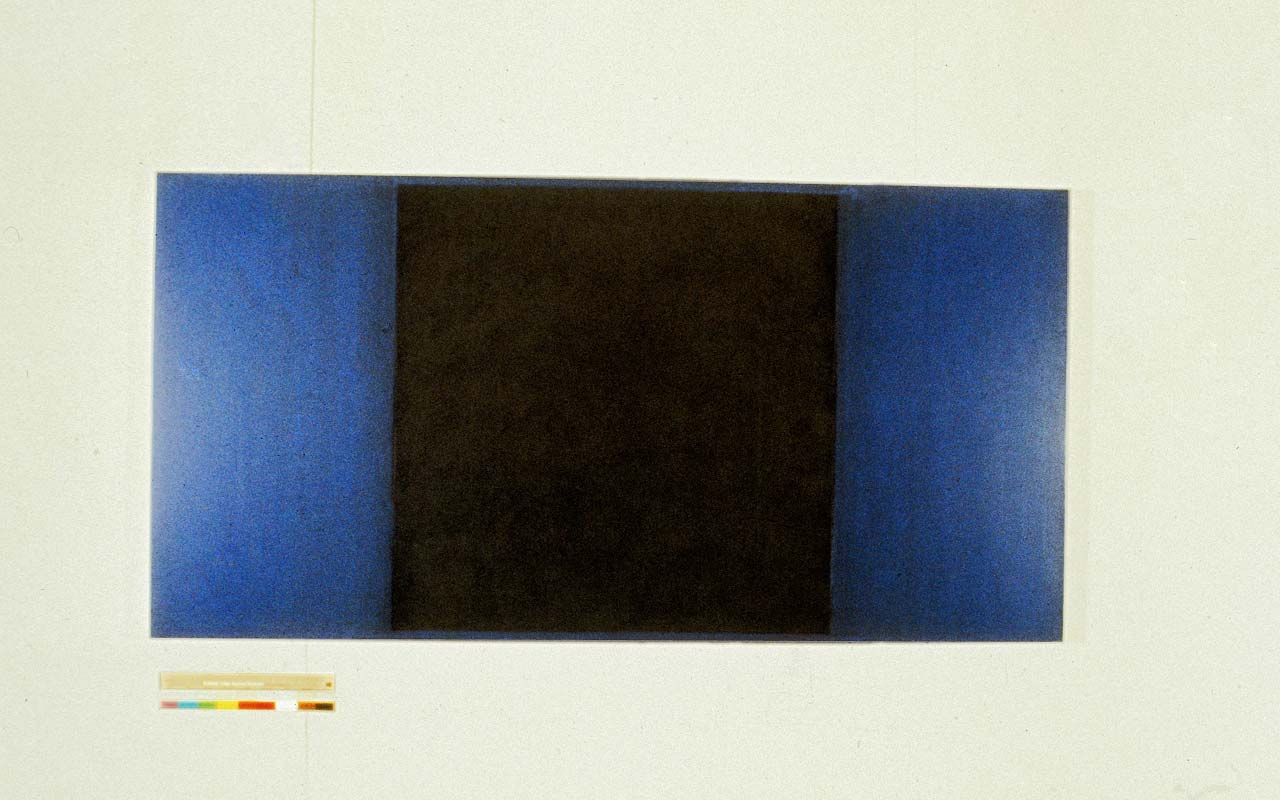 Dark Green Square Over 2 Blue Squares