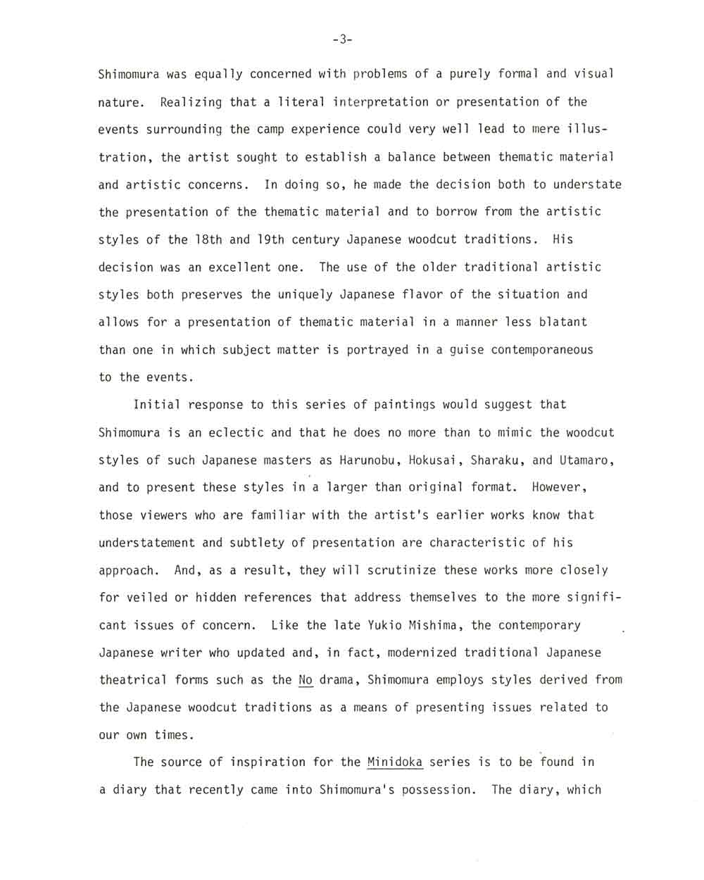A Japanese-American Artistic Sensibility, pg 3