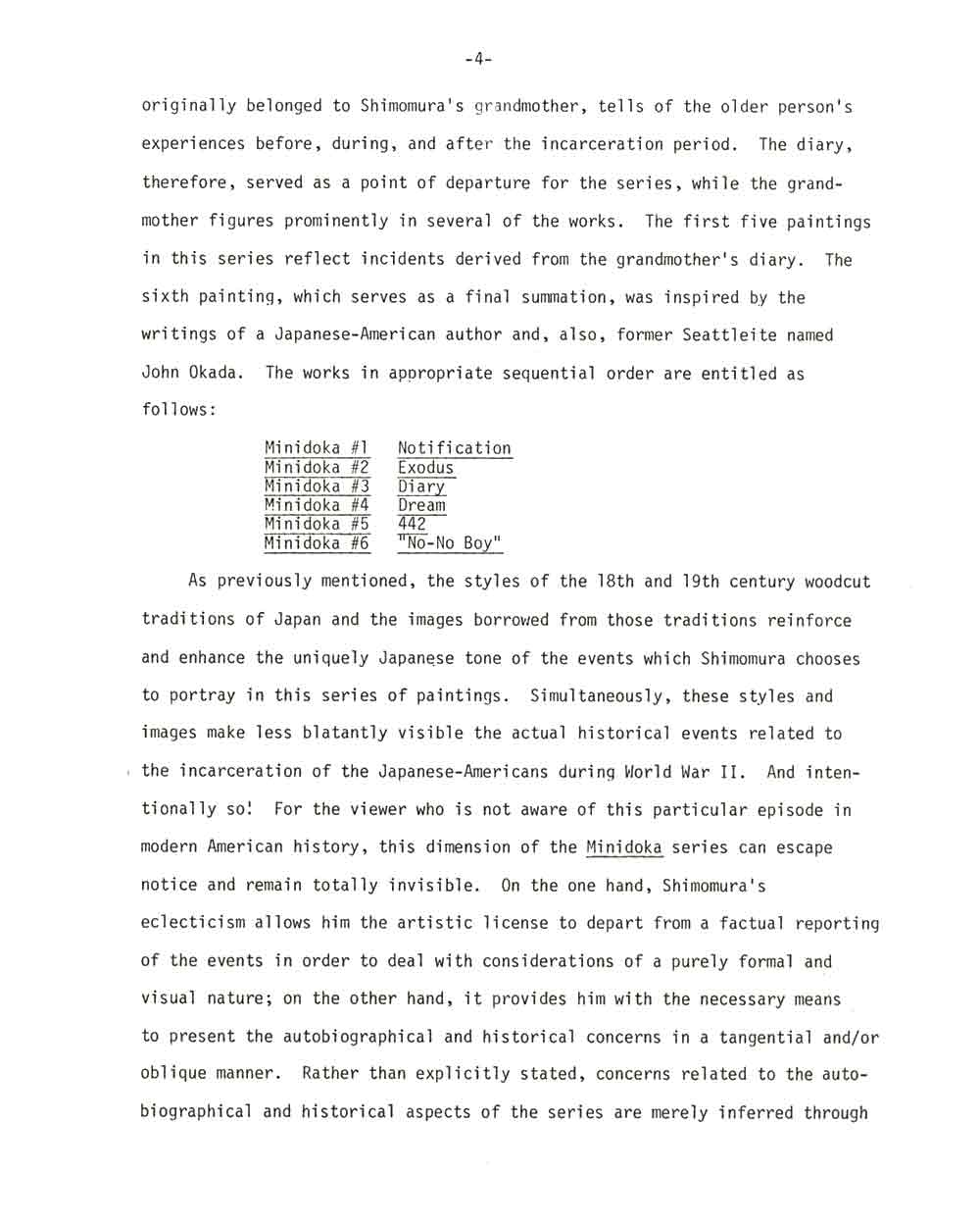 A Japanese-American Artistic Sensibility, pg 4