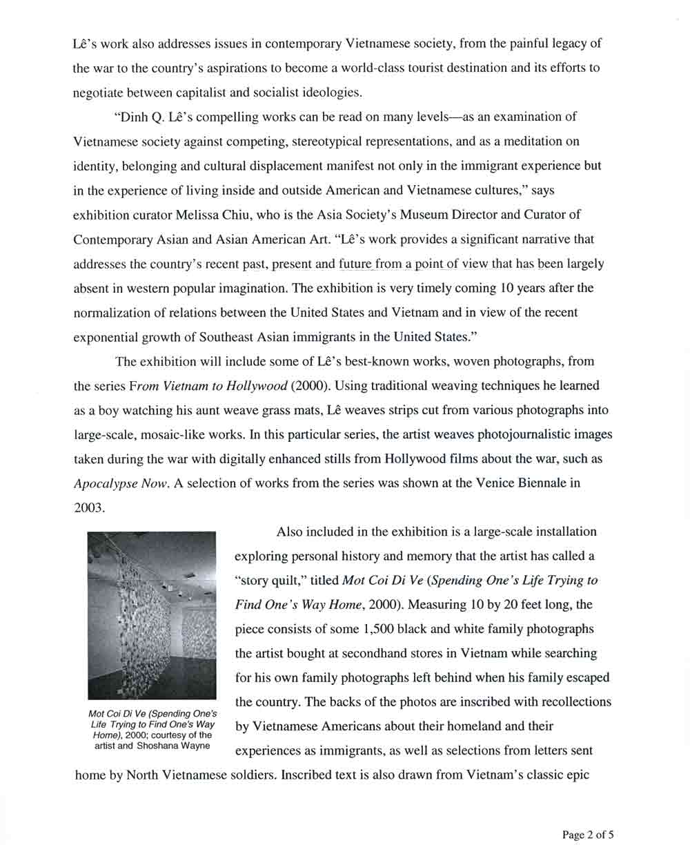 Vietnam: Destination press release, pg 2