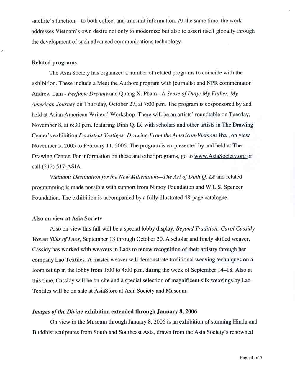 Vietnam: Destination press release, pg 4