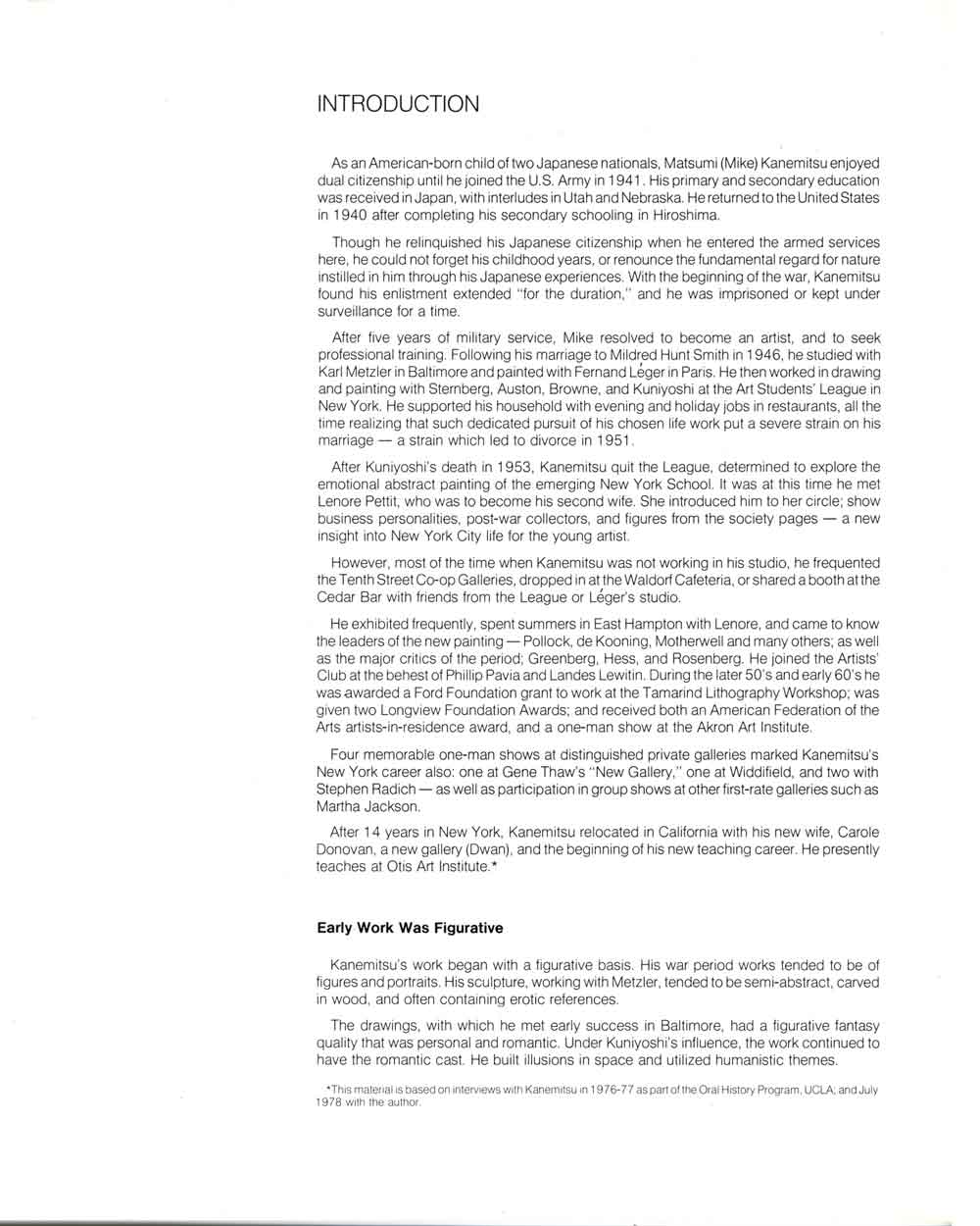 Excerpts from exhibition catalog