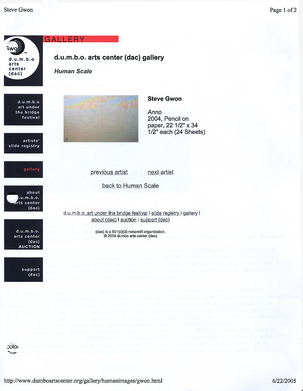 Human Scale, announcement, pg 1
