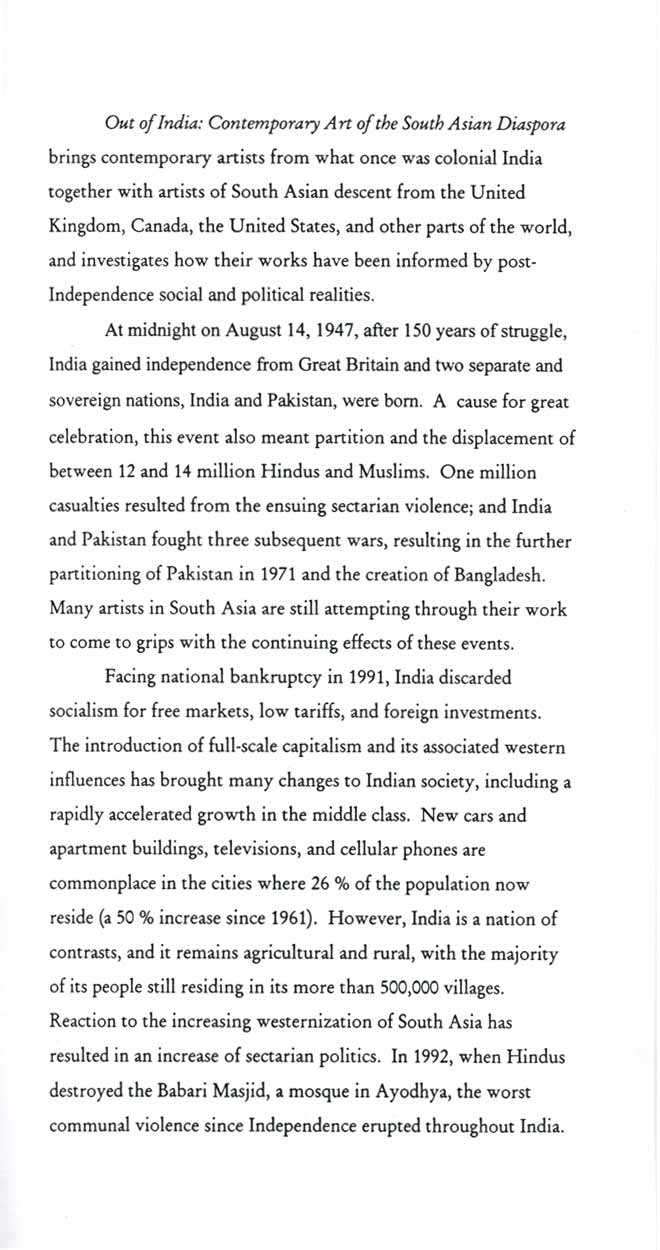 Out of India, brochure, pg 2