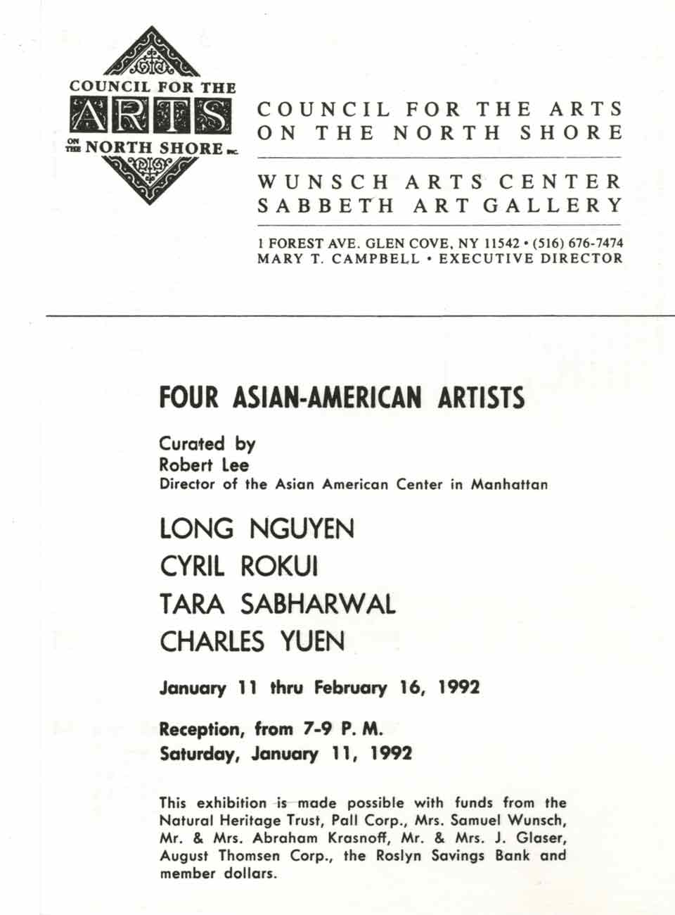 Four Asian-American Artists