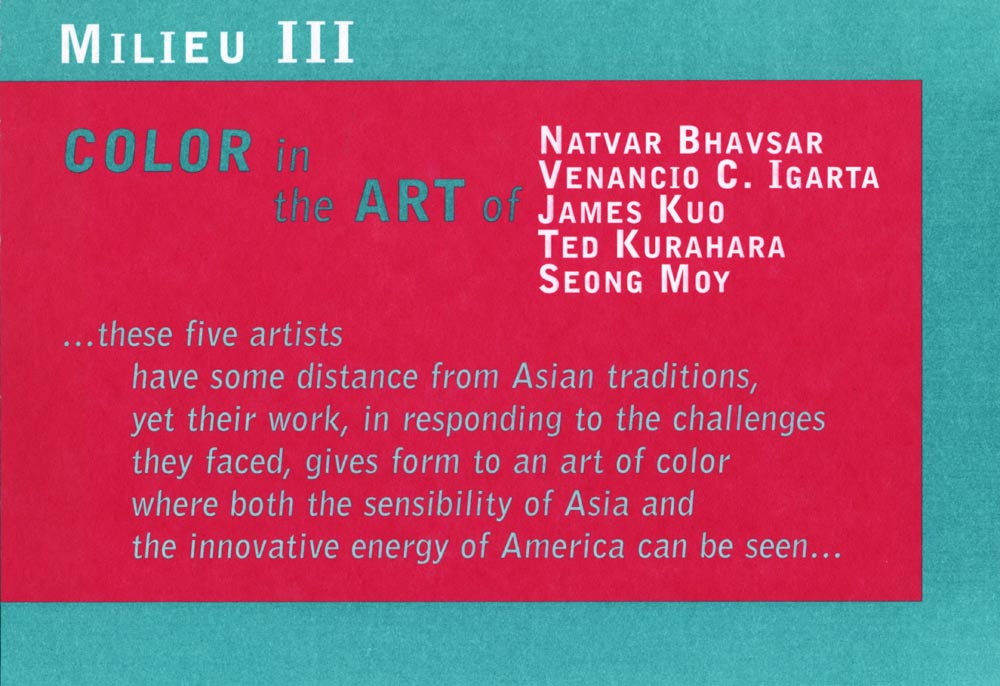 Milieu III: Color in the Art of, flyer, pg 2
