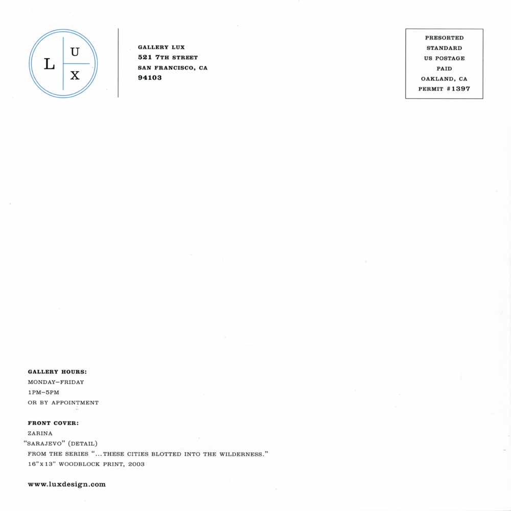 Zarina: Maps, Homes and Itineraries, flyer, pg 3
