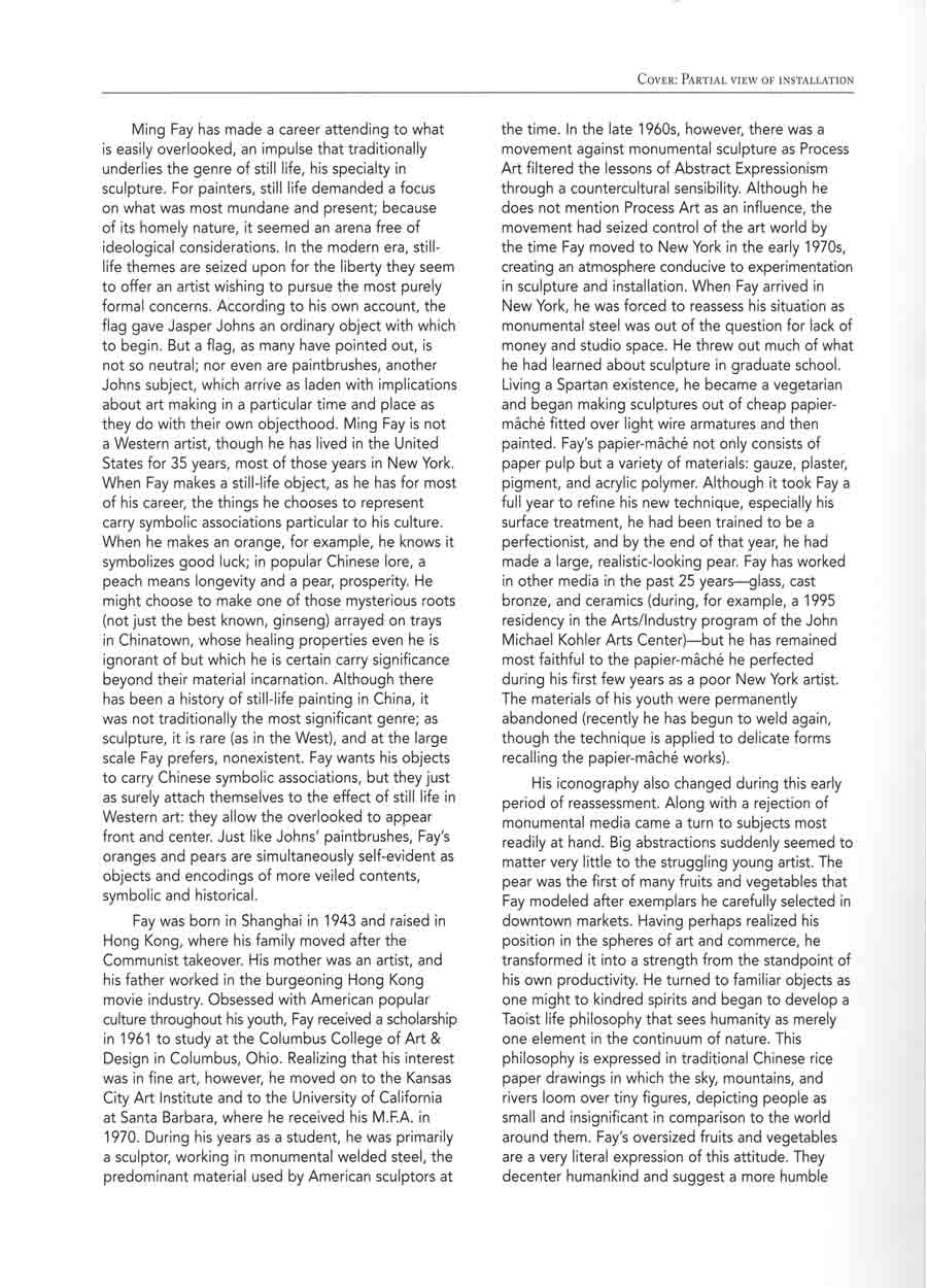 Ming Fay: A Feast for the Eyes, leaflet, pg 2