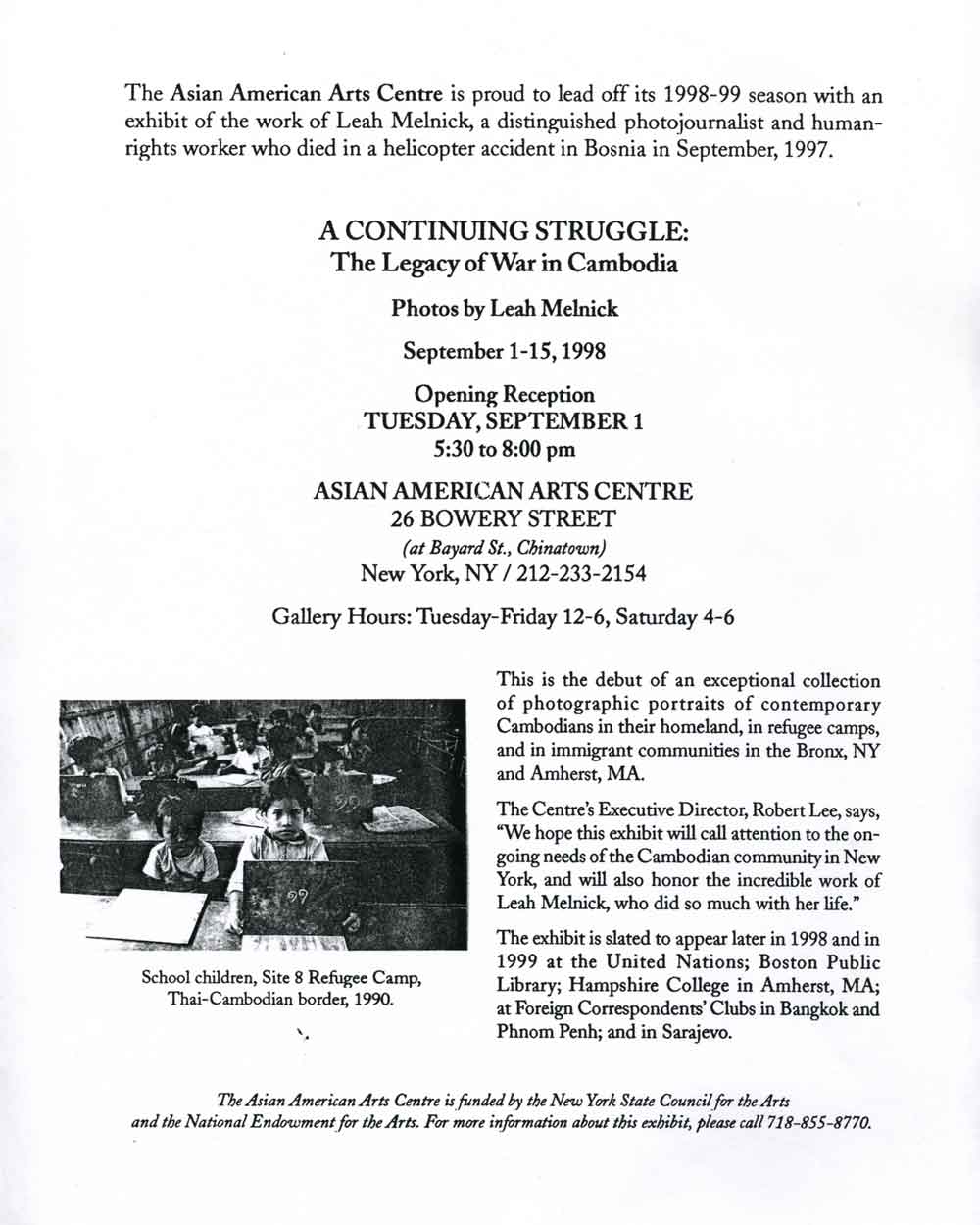 Continuing Struggle press release,  pg 1
