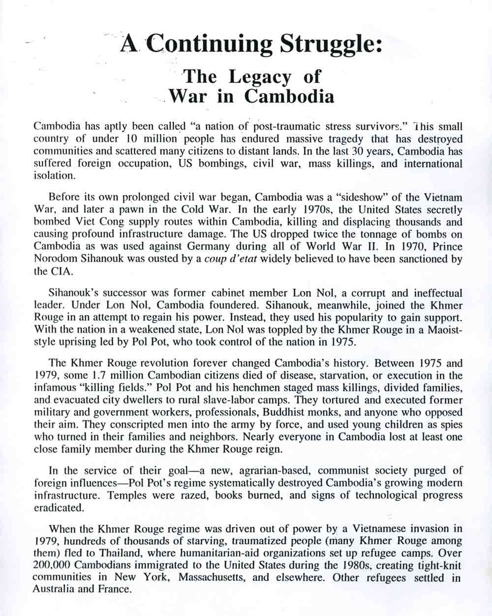 Continuing Struggle press release,  pg 3