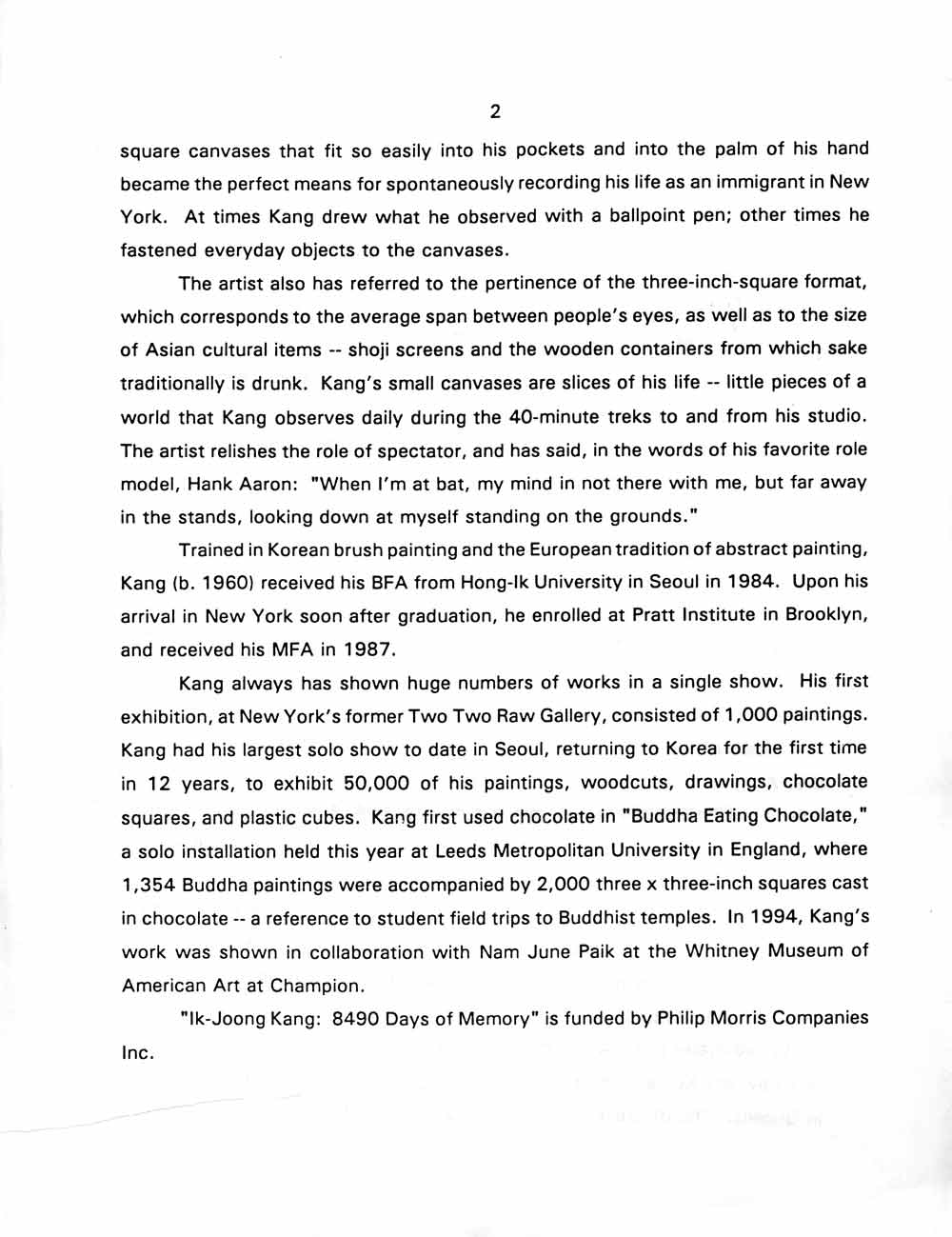 8490 Days press release, pg 2