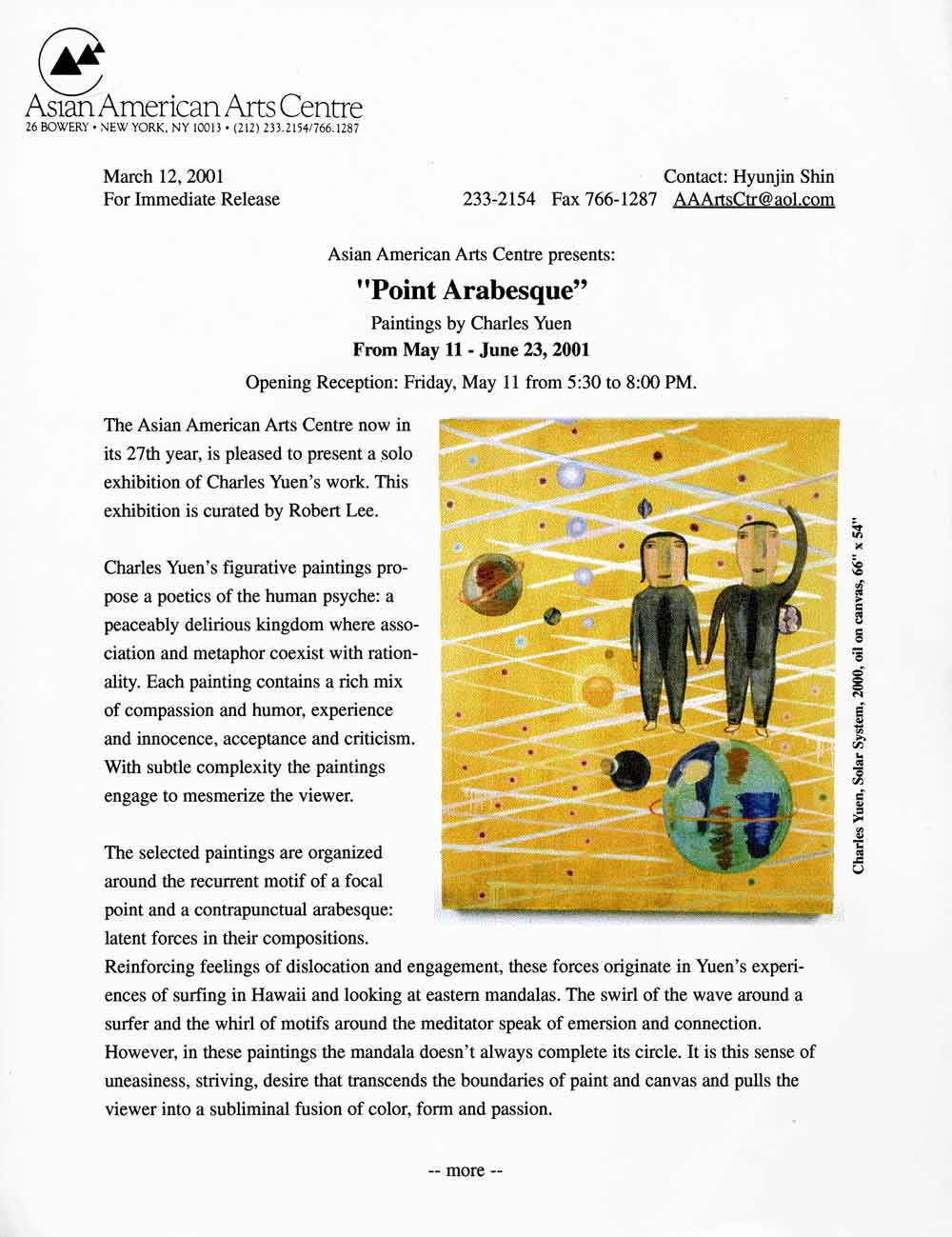Point Arabesque press release, pg 1
