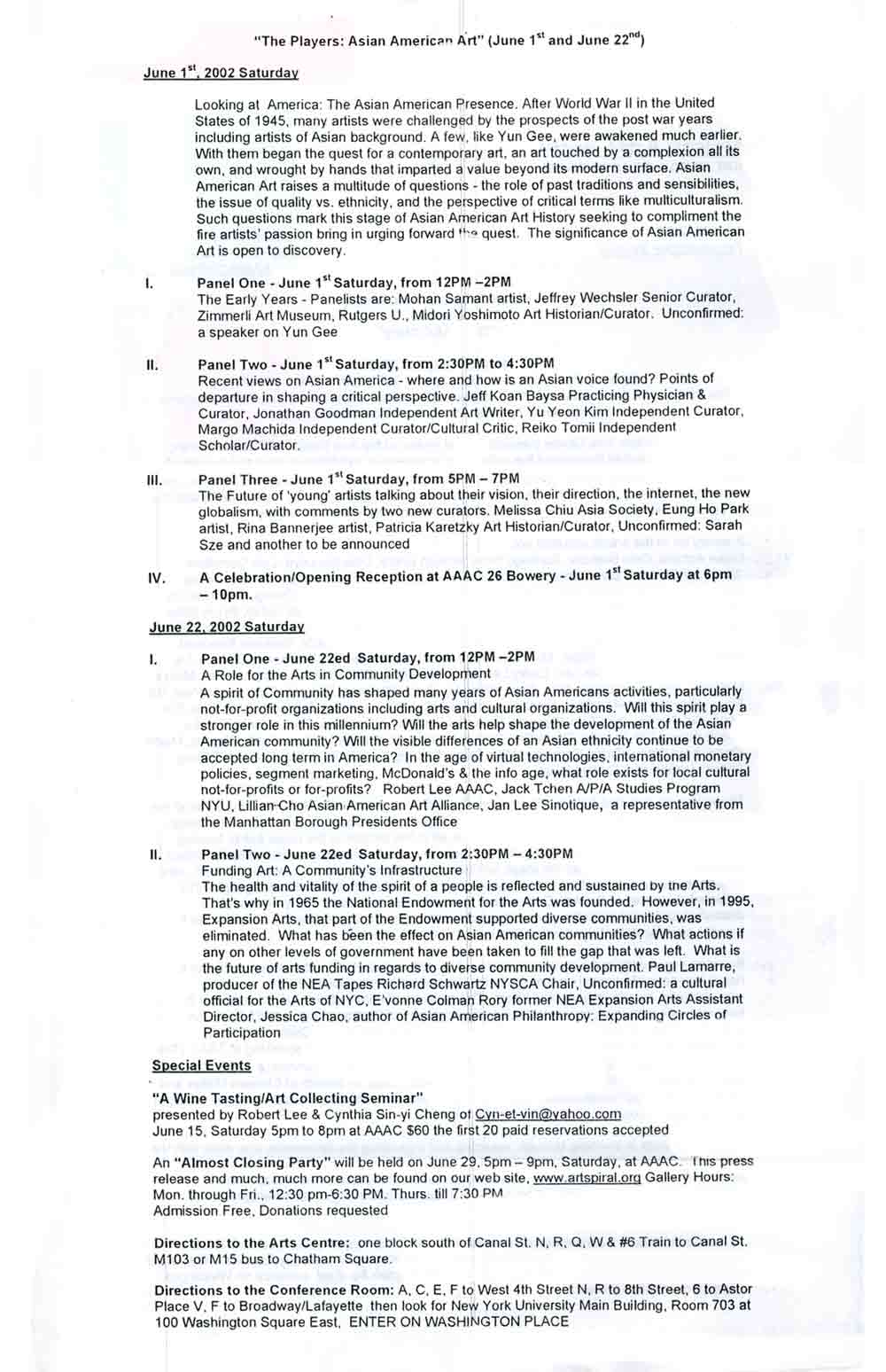 The AAAC Story, press release, pg 2