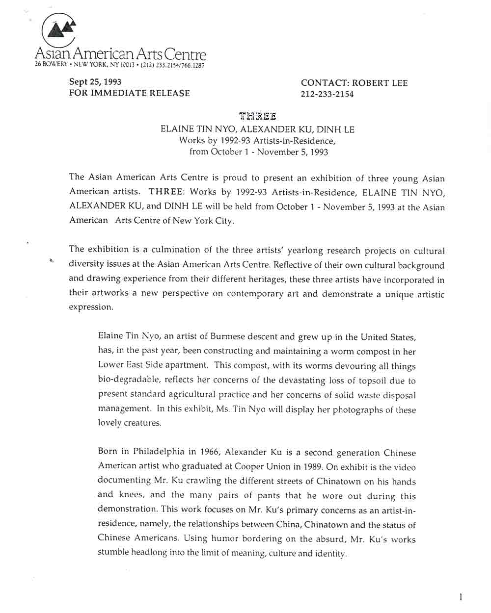 Three press release, pg 1