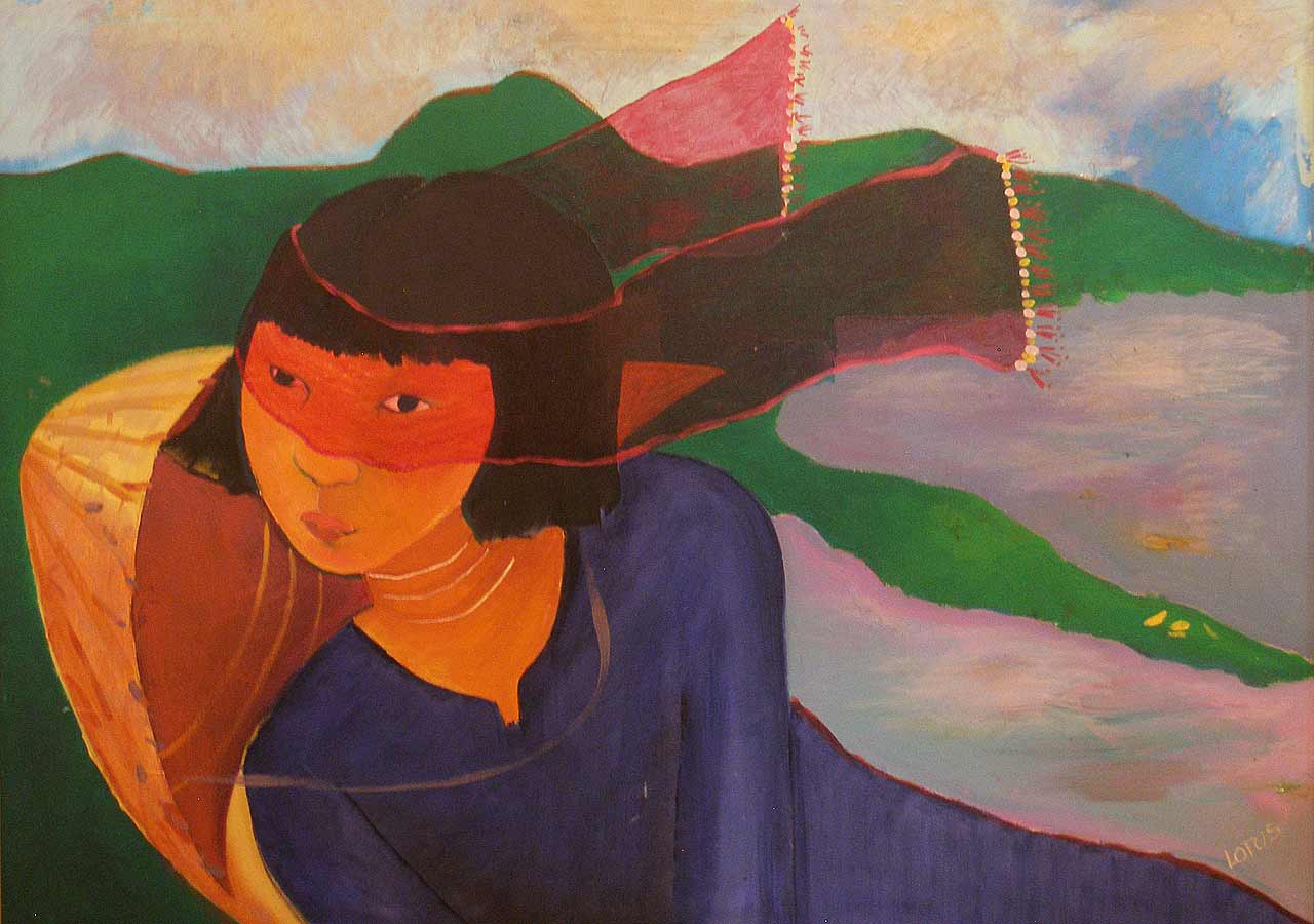 Red Veil in the Wind